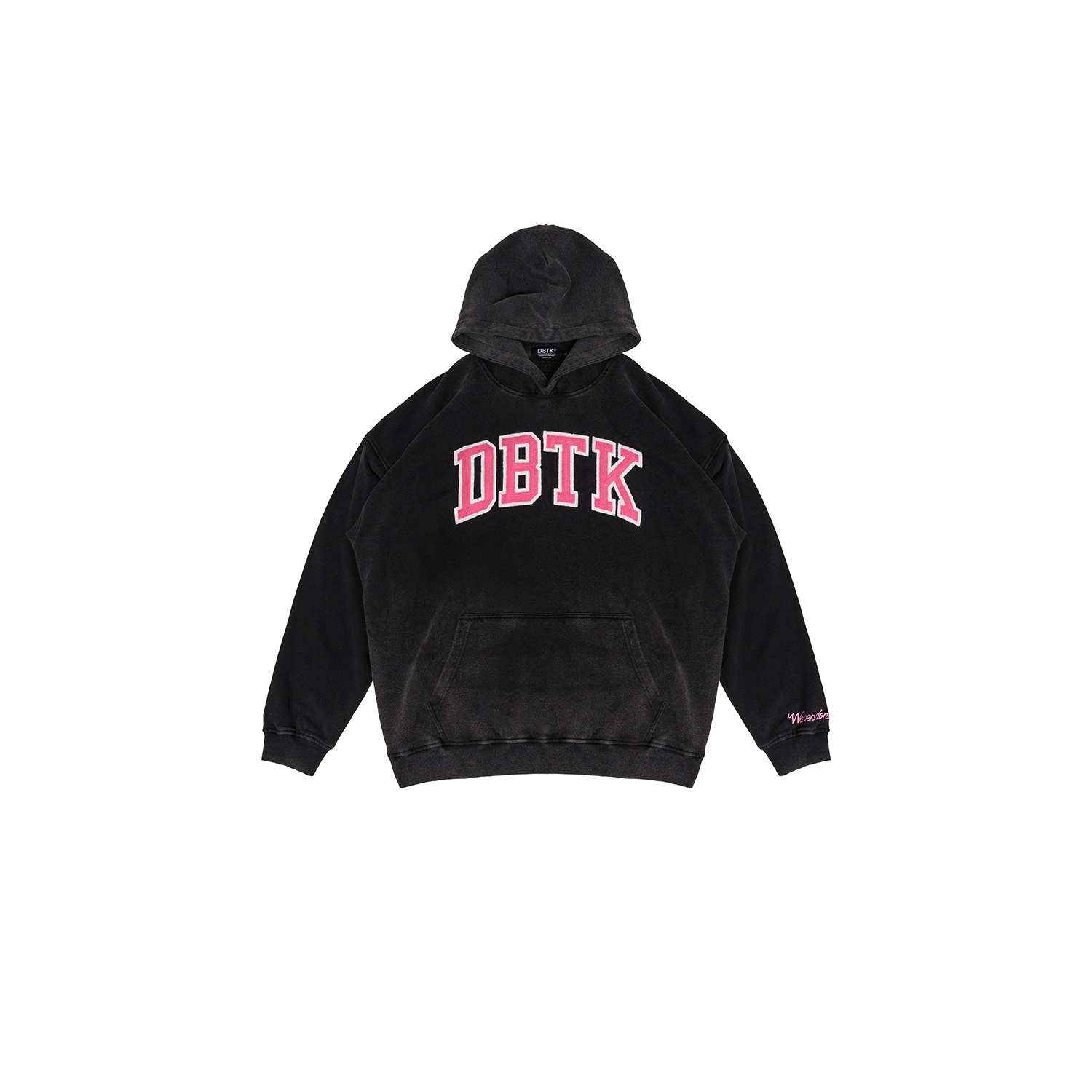 MERGE CONTRAST HOODIE WASHED BLACK - Main Image