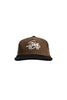 LETTERING PLAID CAP - BROWN / BLACK