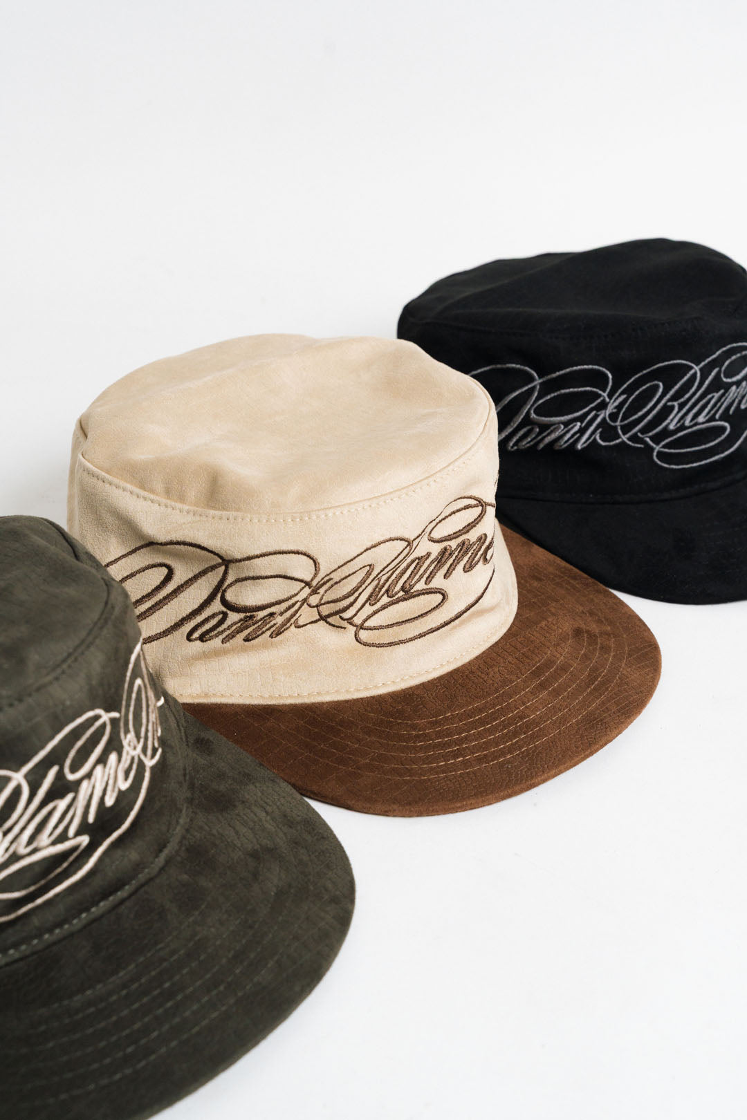 Calligraphy Cap R CALLIGRAPHY PILLBOX CAP- CREAM / BROWN – Don't Blame The Kids Apparel