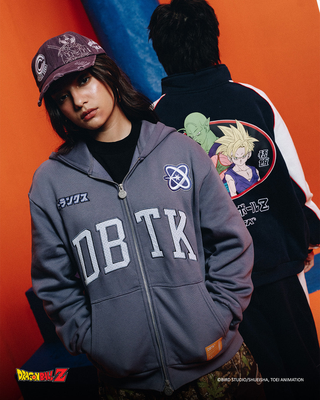 CAPSULE CORP ZIP UP HOODIE - PURPLE – Don't Blame The Kids Apparel