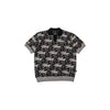 LEGACY KNITTED JACQUARD POLO - BLACK/GREY