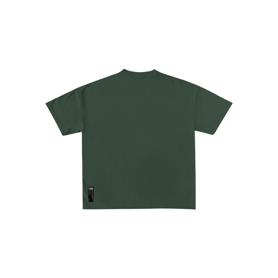 CURSIVE TEE - FOREST GREEN